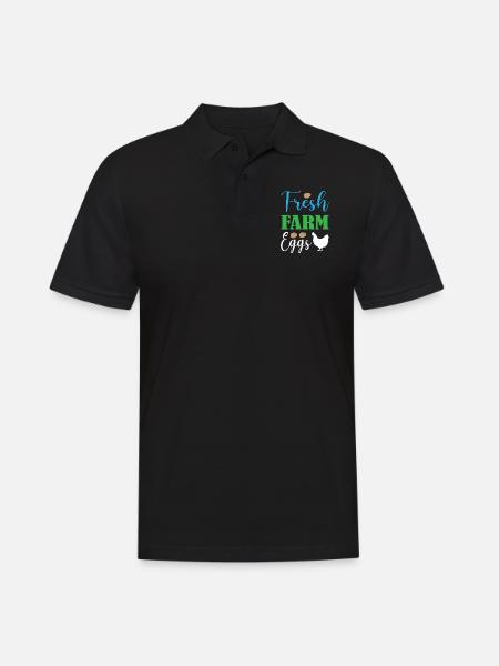 Fresh Farm Eggs - Men's Polo Shirt - black