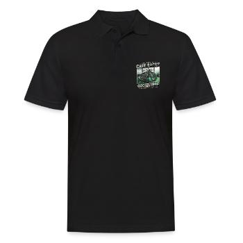 Cafe Racer Baujahr 1986 - Männer Poloshirt - Schwarz - Vorne - Kai (181cm)