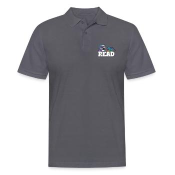 Lesen - Männer Poloshirt - Anthrazit - Vorne - Nico (186cm)