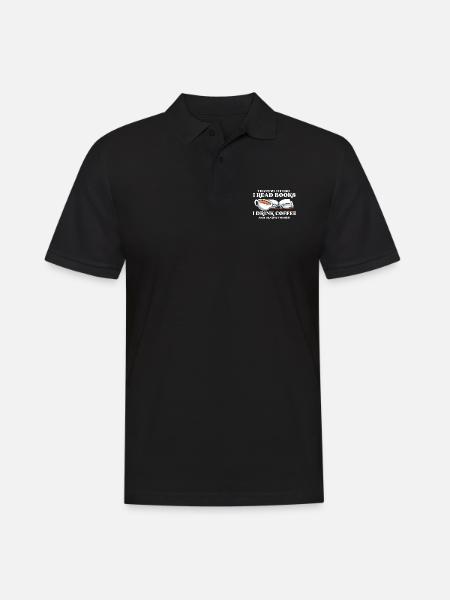 Lesen - Männer Poloshirt - Schwarz
