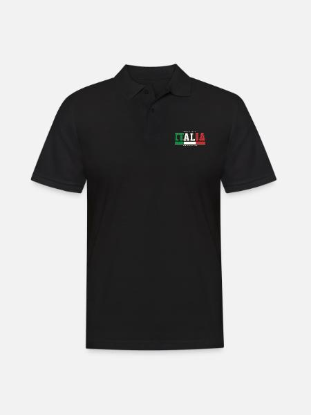Italy - Men's Polo Shirt - black