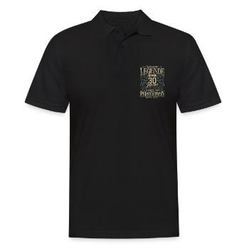 30 Geburtstag Lebende Legende seit 30 Jahren - Männer Poloshirt - Schwarz - Vorne - Kai (181cm)