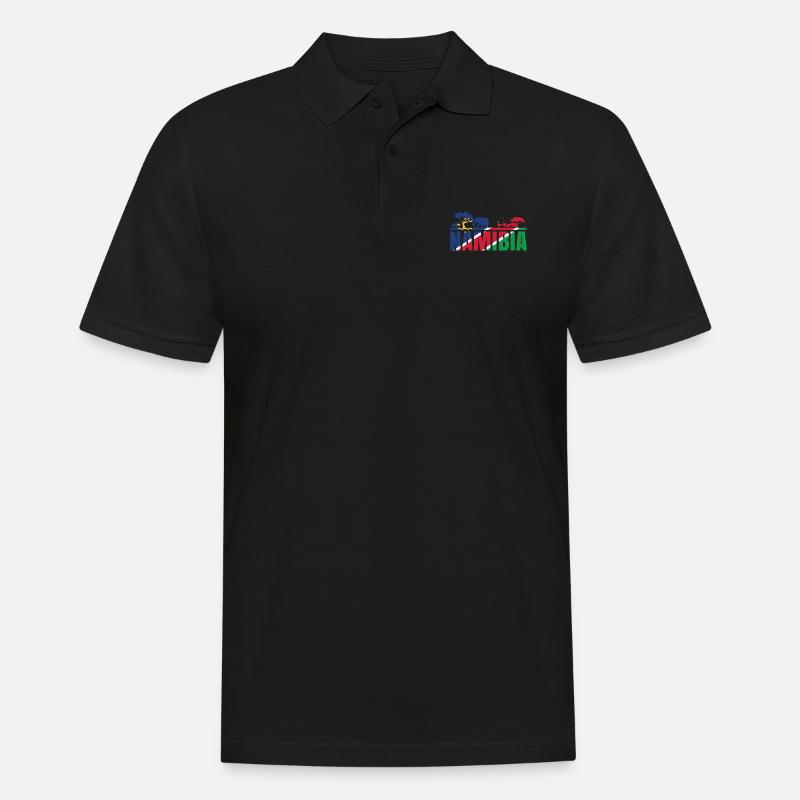 Namibia Afrika Shirt Geschenkidee - Männer Poloshirt - Schwarz