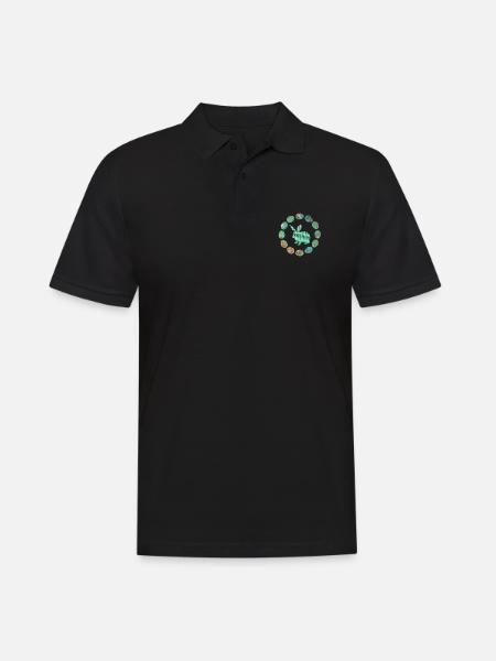hase im eierkranz e 4 - Polo Homme - noir