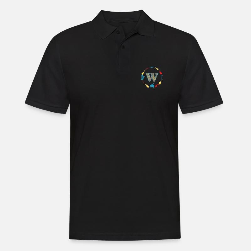 musik e 201 w - Männer Poloshirt - Schwarz