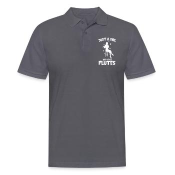 Flûte flûte flûte fille Flûtiste Flûtiste - Polo Homme - charbon - Devant - Nico (186cm)