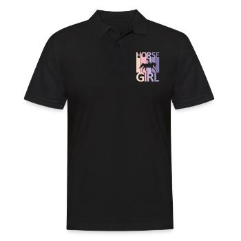 Horse Girl Country Woman Girl HorseBack Rider - Polo Homme - noir - Devant - Kai (181cm)