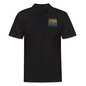 I'm The Best Step Dad Of Crazy Kids Father's Day - Men's Polo Shirt - black - Front - Kai (181cm)