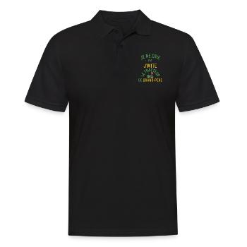 J'imite le Tracteur de Grand Père - Polo Homme - noir - Devant - Kai (181cm)