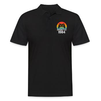 1984 Birthday Gift For All Gamers 1984 - Men's Polo Shirt - black - Front - Kai (181cm)