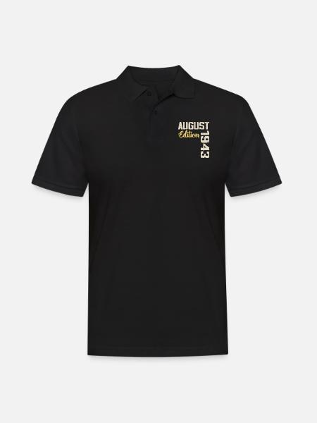 Fødselsdag august 1943 - Limited Edition august 1943 - Herre poloshirt - sort
