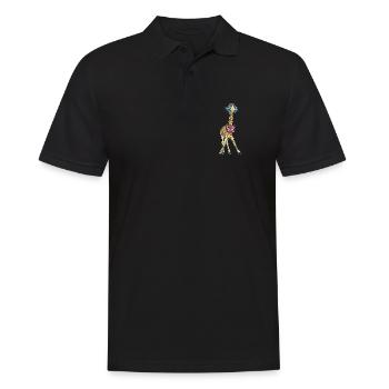 Giraffe Clown - Männer Poloshirt - Schwarz - Vorne - Kai (181cm)