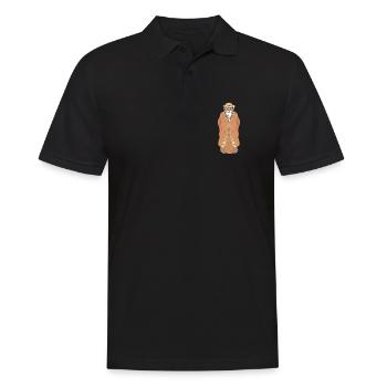 Maître Zen – Homme Sage avec Barbe - Polo Homme - noir - Devant - Kai (181cm)