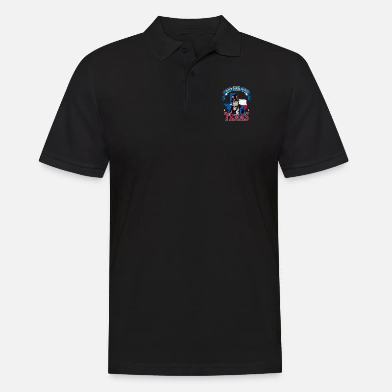 Dont Mess With Texas - Männer Poloshirt - Schwarz