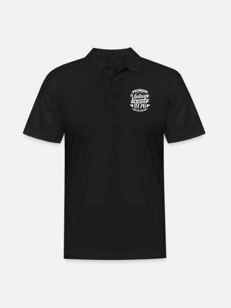 Vintage 1976 Limited Edition - Herre poloshirt - sort