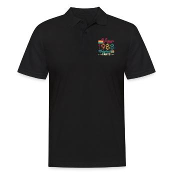 Jahrgang 1988 Original, Geburtstagsgeschenk - Männer Poloshirt - Schwarz - Vorne - Kai (181cm)