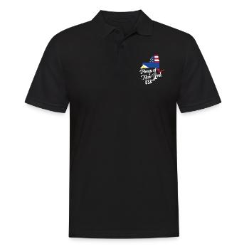 Filipinos of New York Design für stolze Fil-Ams - Männer Poloshirt - Schwarz - Vorne - Kai (181cm)
