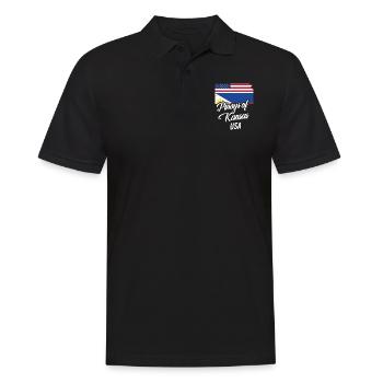 Filipinos of Kansas Design für stolze Fil-Ams - Männer Poloshirt - Schwarz - Vorne - Kai (181cm)