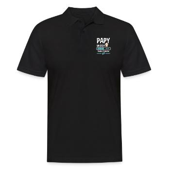 Futur Papy 2024 Grand-père Bébé Grossesse Cadeau - Polo Homme - noir - Devant - Kai (181cm)