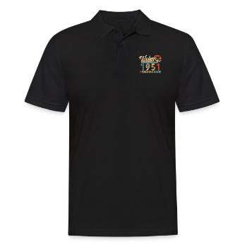 Vintage Année 1951 Anniversaire 72 Ans Idée Cadeau - Polo Homme - noir - Devant - Kai (181cm)