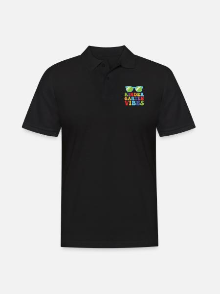 Kindergarten Vibes - Men's Polo Shirt - black