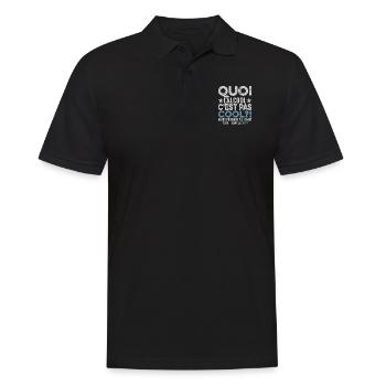 Quoi L'alcool C'est Pas Cool Humour Alcoolique - Polo Homme - noir - Devant - Kai (181cm)
