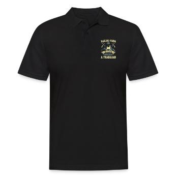 Né Pour Aller À La Chasse Chasser Cadeau Nature - Polo Homme - noir - Devant - Kai (181cm)