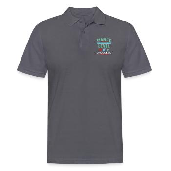 Unlocked Fiancé Level - Men's Polo Shirt - charcoal grey - Front - Nico (186cm)