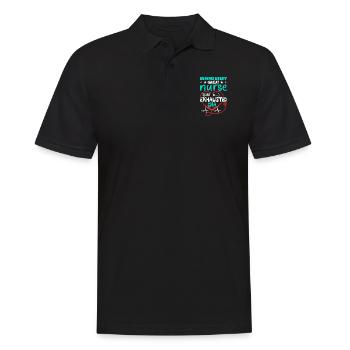 Derrière chaque bonne infirmière se cache une vie d’AIIC épuisée - Polo Homme - noir - Devant - Kai (181cm)