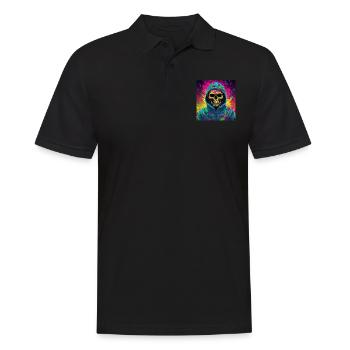 Cooler Skull Totenkopf für deinen coolen Look - Männer Poloshirt - Schwarz - Vorne - Kai (181cm)