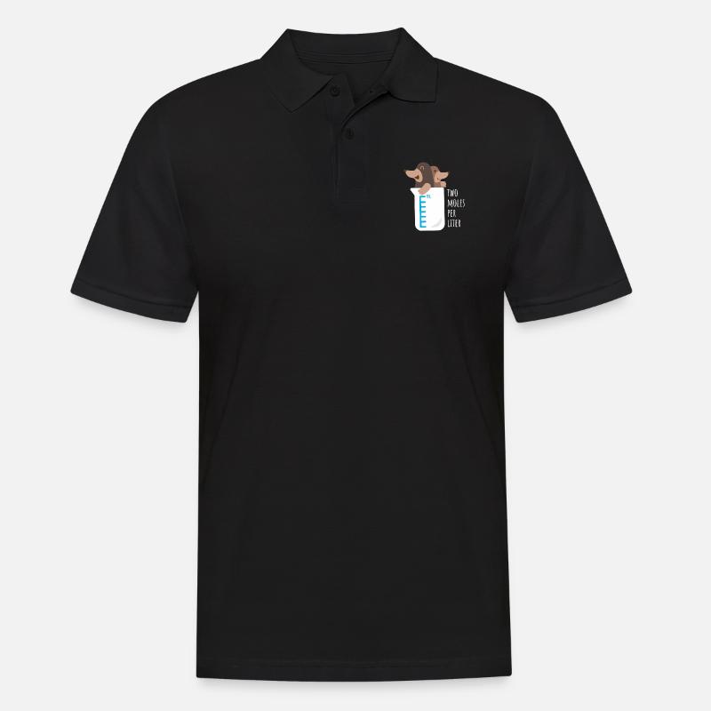 2 Moles Per Liter - Männer Poloshirt - Schwarz