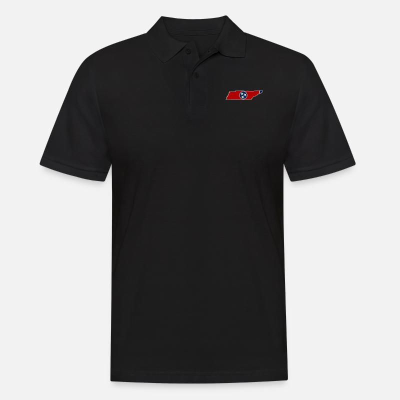 Tennessee State Map - Männer Poloshirt - Schwarz