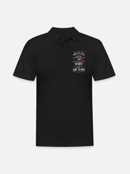 Star Wishes Telescope Symbol - Men's Polo Shirt - black