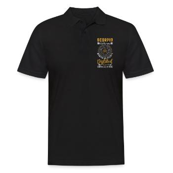 Horoscope Étoiles Personnage - Polo Homme - noir - Devant - Kai (181cm)