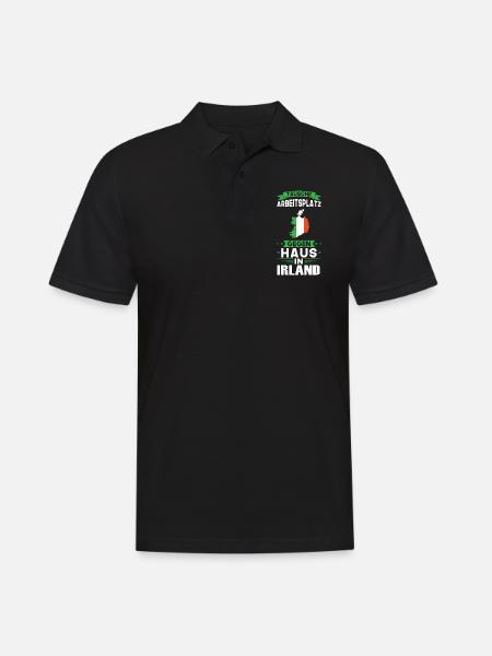 Irland Flagge Irisch Geschenk - Männer Poloshirt - Schwarz