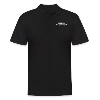 Tolles Geburtstagsgeschenk 2008 seit 2008 - Männer Poloshirt - Schwarz - Vorne - Kai (181cm)