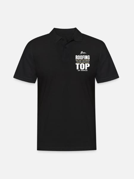Couvreur Couvreur Réparation de toiture Entrepreneur mécanicien - Polo Homme - noir
