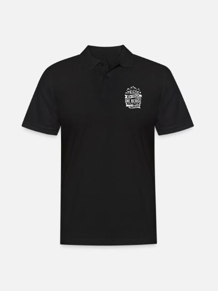 Vermisse die Berge. Geschenk - Männer Poloshirt - Schwarz