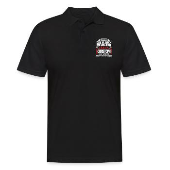 CHRISTOPH - Grill - Männer Poloshirt - Schwarz - Vorne - Kai (181cm)