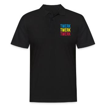 twerk twerk twerk - Men's Polo Shirt - black - Front - Kai (181cm)