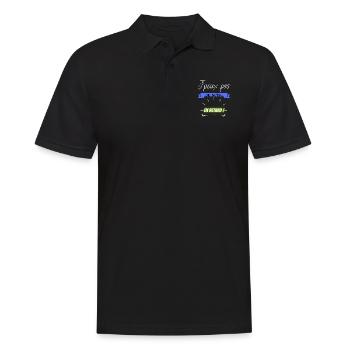 J peux pas je suis en retard - Polo Homme - noir - Devant - Kai (181cm)