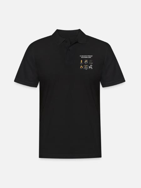 Ce que je fais pendant mon temps libre(judo) - Polo Homme - noir