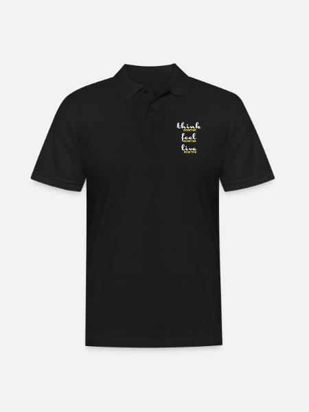 Positive,positive thinking,positive t shirts,hoody - Men's Polo Shirt - black