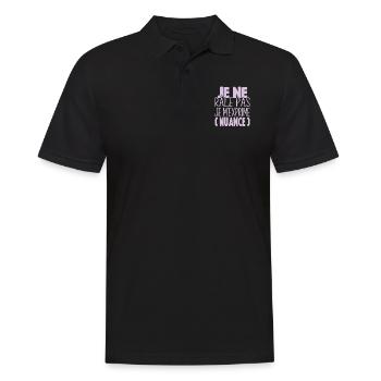 Je Ne Râle Pas Je M'exprime Nuance Cadeau Humour - Polo Homme - noir - Devant - Kai (181cm)