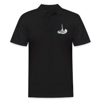Windsurfen - Männer Poloshirt - Schwarz - Vorne - Kai (181cm)