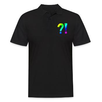 | question mark Exclamation point | | icon Confused - Men's Polo Shirt - black - Front - Kai (181cm)