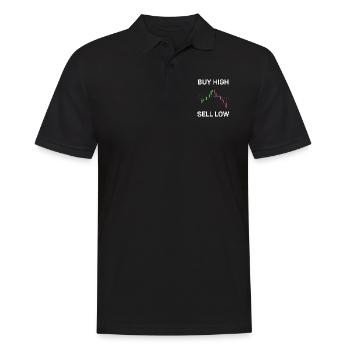 Buy high, sell low, fun - Men's Polo Shirt - black - Front - Kai (181cm)