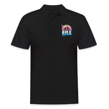 BMX Cyclocross Lebensstil Rennradfahrer Radfahren - Männer Poloshirt - Schwarz - Vorne - Kai (181cm)