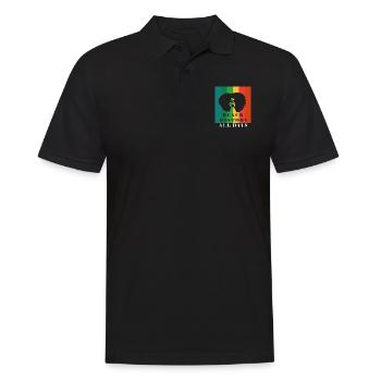 Black History all days - Men's Polo Shirt - black - Front - Kai (181cm)
