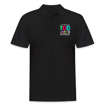 My Students Are 100 Days Smarter Teacher - Men's Polo Shirt - black - Front - Kai (181cm)